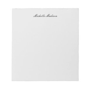 Bloc-note Calligraphie manuscrite moderne minimaliste simple