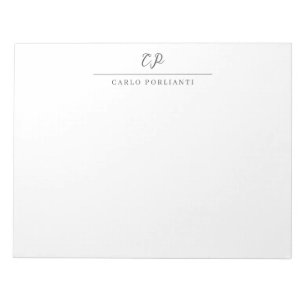 Bloc-note Calligraphie simple moderne avec monogramme person