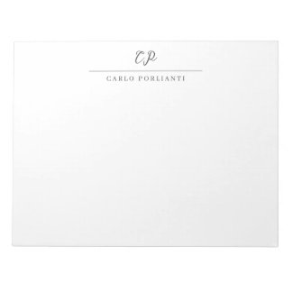 Bloc-note Calligraphie simple moderne avec monogramme person