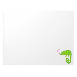 Bloc-note Caméléon vert mignon