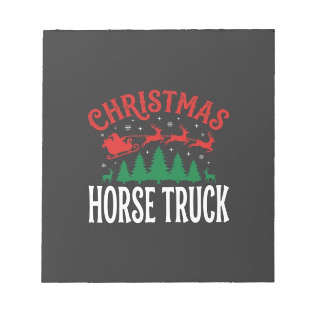 Bloc-note Camion à cheval de Noël Santa Sleigh (Devant)
