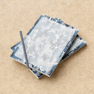 Bloc-note Camo bleu, Camo d'hiver, Camouflage neige, Militai