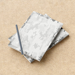 Bloc-note Camo gris, Camo d'hiver, Camouflage neige, Militai