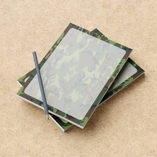Bloc-note Camo Vert, Camouflage, Militaire, Armée (Créateur téléchargé)