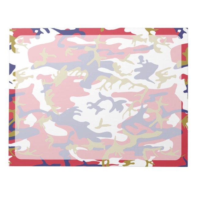 Bloc-note Camouflage, Bleu Blanc Rouge Or, Militaire, Armée (Devant)