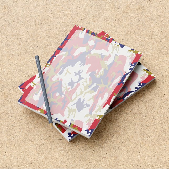 Bloc-note Camouflage, Bleu Blanc Rouge Or, Militaire, Armée (Créateur téléchargé)