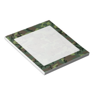 Bloc-note Camouflage Camo Green Brown Pattern
