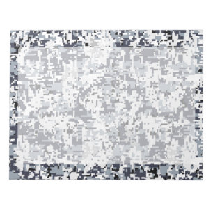 Bloc-note Camouflage numérique gris argent à l'esprit urbain