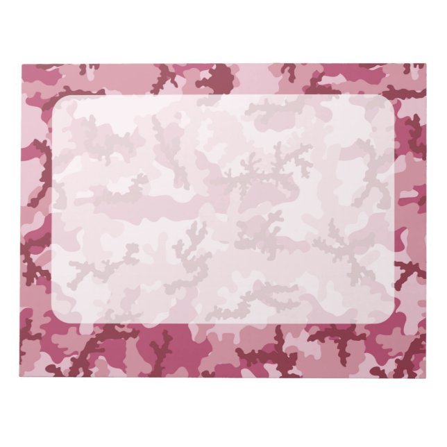 Bloc-note Camouflage rose (Devant)