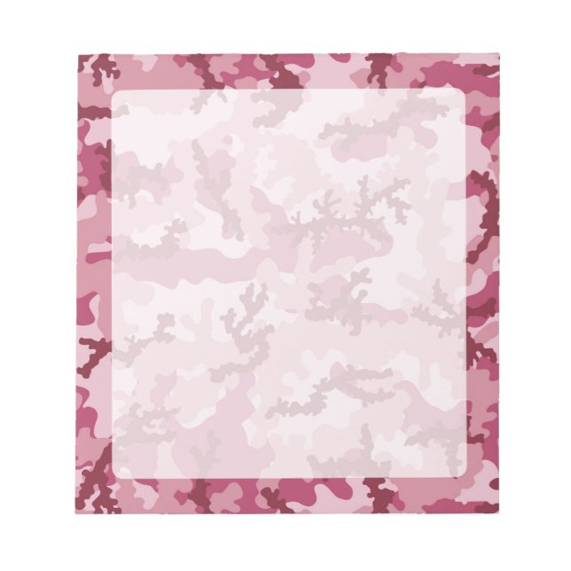 Bloc-note Camouflage rose (Devant)