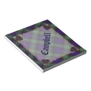 Bloc-note Campbell de tartan écossais de clan d'Argyll -