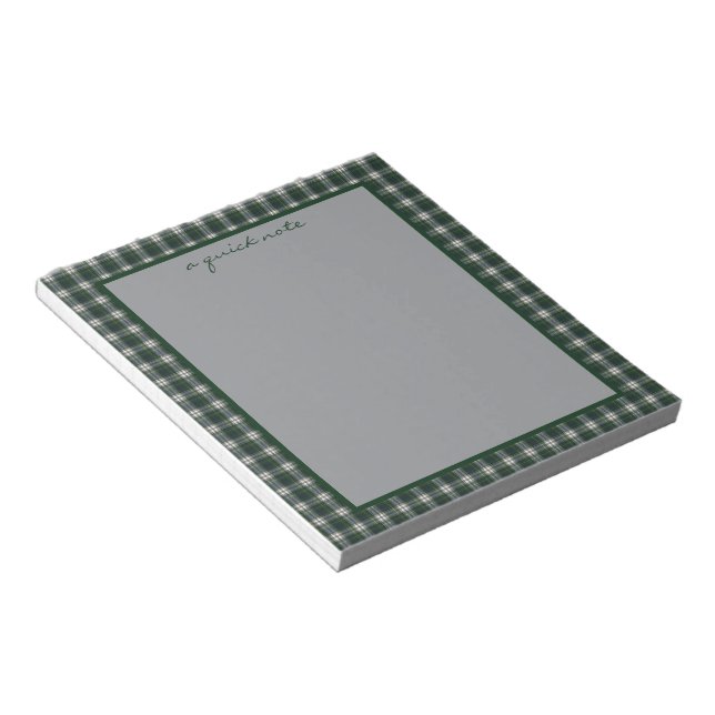 Bloc-note Campbell Dress Modern Original Scottish Tartan  (Incliné)
