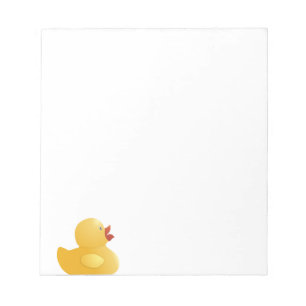 Bloc-note Canard en caoutchouc jaune