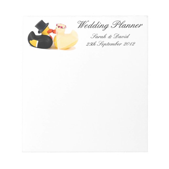 Bloc-note Canards de mariage 4 ... notes du planificateur de (Devant)
