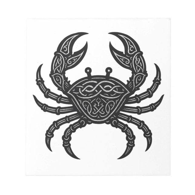 Bloc-note Cancer — Encre Hantée Zodiaque Crabe (Devant)