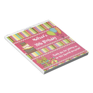 Bloc-note Candy Bar Wrapper rose Anniversaire Fête Favoriser