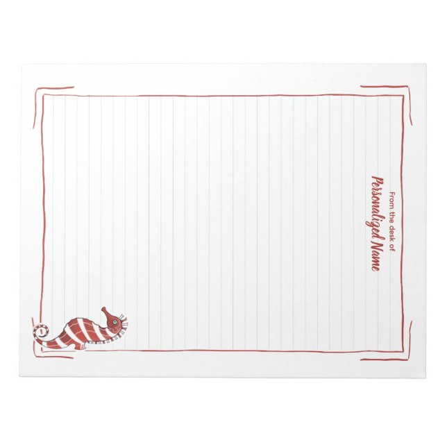 Bloc-note Candy Seahorse Lined (Devant)