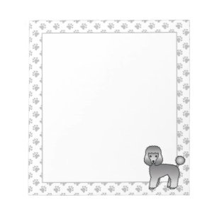Bloc-note Caniche jouet gris Chien de dessin animé mignon