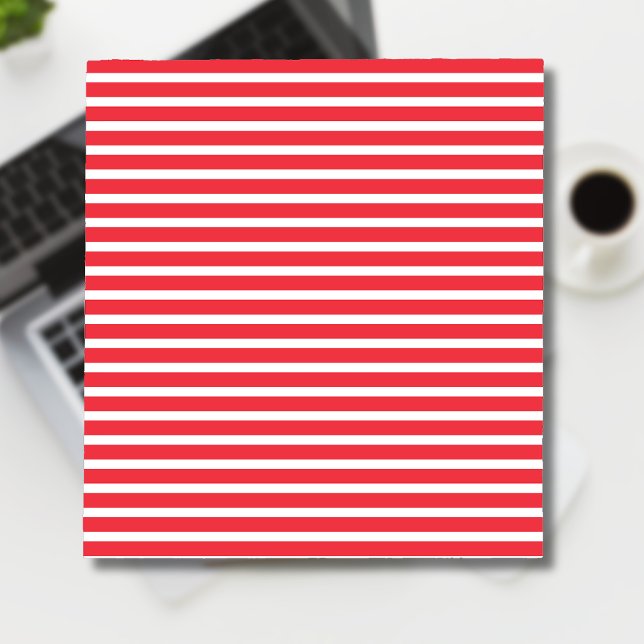 Bloc-note Canne de bonbon rouge et blanc rayé horizontal sim (Créateur téléchargé)
