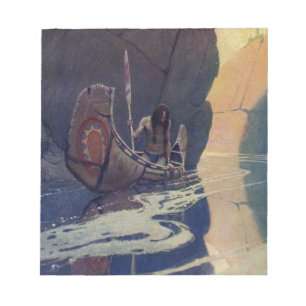 Bloc-note Canoë indien vintage pagayage Sun Classic