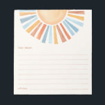 Bloc-note capsule temporelle Boho soleil soleil jaune bleu<br><div class="desc">Pour une personnalisation plus avancée de cette conception,  il vous suffit de cliquer sur le bouton "Modifier en utilisant l'outil de conception" ci-dessus !</div>