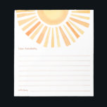 Bloc-note capsule temporelle Boho soleil soleil jaune orange<br><div class="desc">Pour une personnalisation plus avancée de cette conception,  il vous suffit de cliquer sur le bouton "Modifier en utilisant l'outil de conception" ci-dessus !</div>