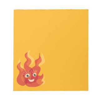 Bloc-note Caractère de flamme feu mou