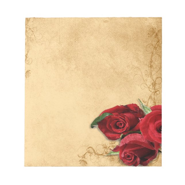 Bloc-note Caramel vintage Brown et Rose (Devant)