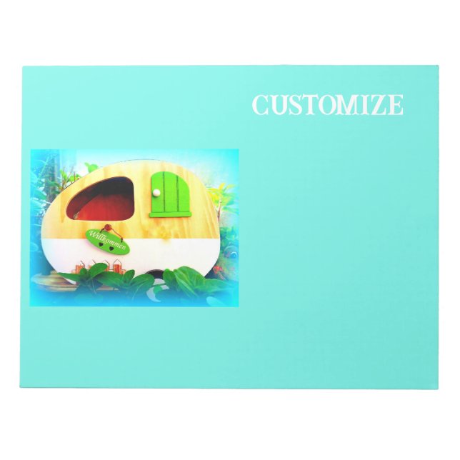 Bloc-note Caravane gitane maison miniature (Devant)