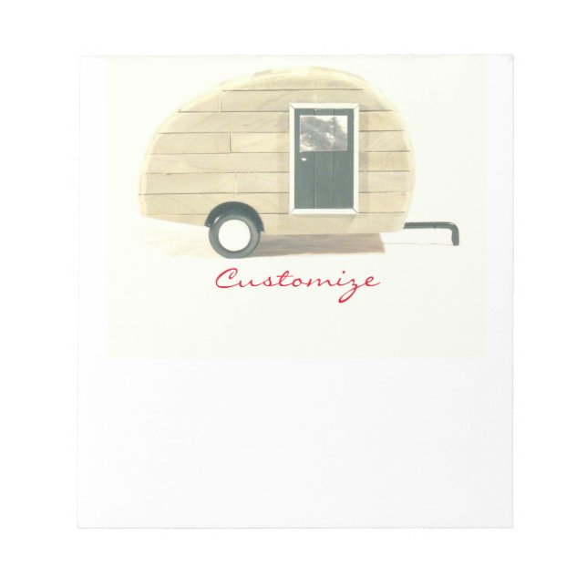 Bloc-note caravane vintage en lacet gypsy caravane (Devant)