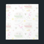 Bloc-note Caravanes Retro et Flamingos<br><div class="desc">This product feesta pattern which incorporates illustrations of retro vintage inspecred camper trailers,  pink flamingos,  bees,  and flowers.</div>