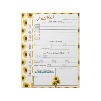 Bloc-note Carburant votre corps 6 fois par jour suivi alimen