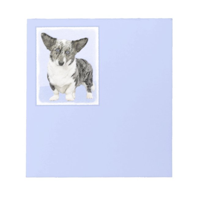 Bloc-note Cardigan Welsh Corgi Peinture - Art Chien original (Devant)