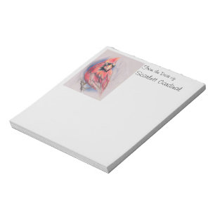 Bloc-note Cardinal rouge en hiver
