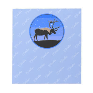 Bloc-note Caribou en hiver - Art original de la faune