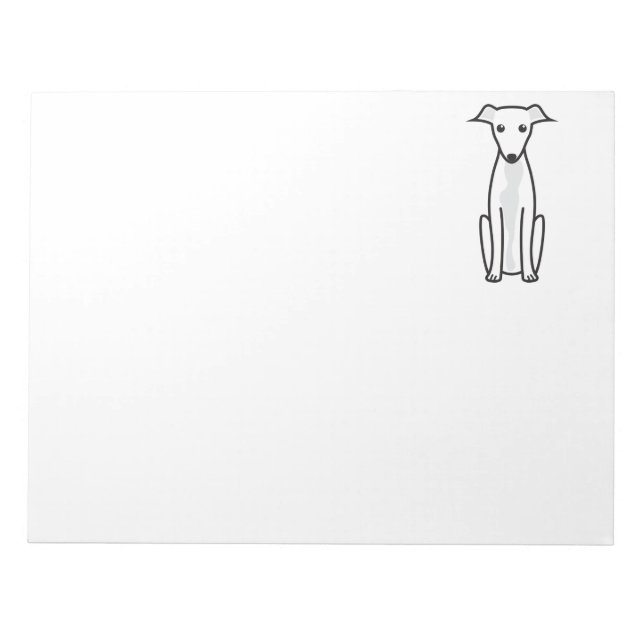 Bloc-note Caricature de chien Greyhound (Devant)