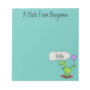 Bloc-note Caricature de dragon dragon drôle et vert respiran