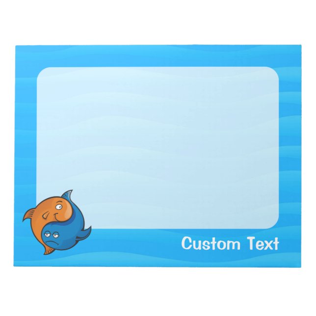 Bloc-note Caricature de poisson Yin Yang (Devant)