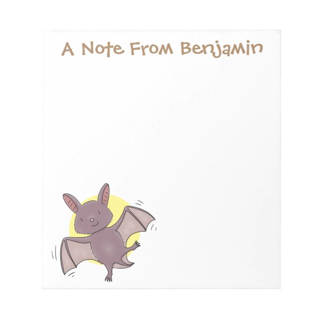Bloc-note Caricature de vol de chauve-souris (Devant)