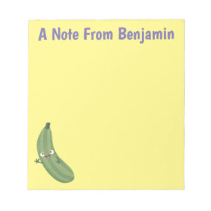 Bloc-note Caricature joyeux de courgettes mignonnes
