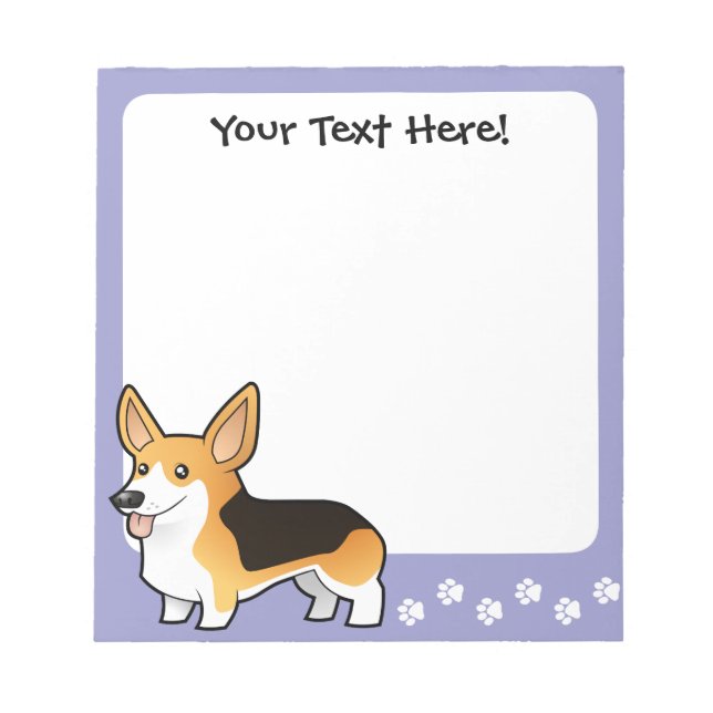 Bloc-note Caricature Pembroke Welsh Corgi (Devant)
