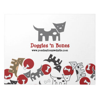 Bloc-note Caricature Poignée Doggies & Bones Carton Notepad