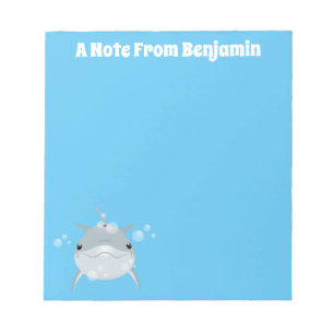 Bloc-note Caricature pour dauphin kawaii joyeux