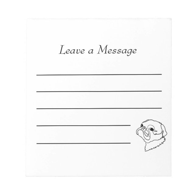 Bloc-note Carlin d'art en ligne personnalisable (Devant)