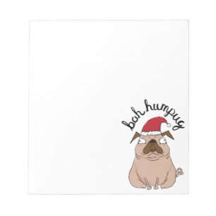 Bloc-note Carlin de Père Noël de Noël de Bah Humpug