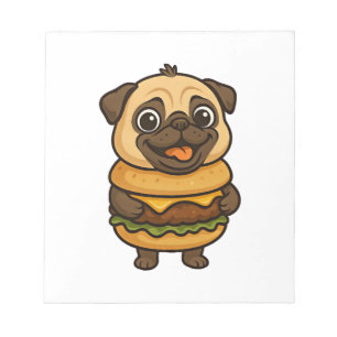 Bloc-note Carlin drôle avec hamburger cheeseburger mythique