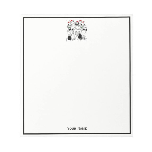 Bloc-note Caroleurs de Noël avec Noël de neige (Devant)