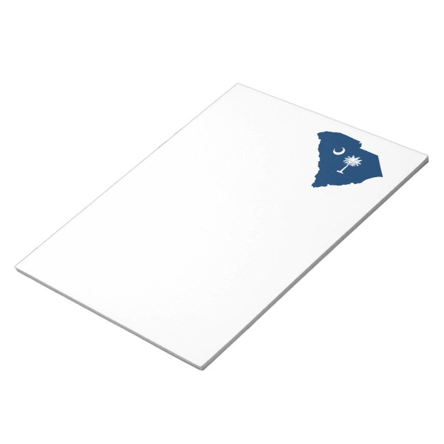 Bloc-note Caroline du Sud en bleu et blanc (Incliné)
