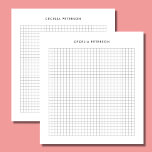 Bloc-note Carré noir blanc classique<br><div class="desc">Ce bloc-notes carré noir et blanc est classique. Il est parfait pour un usage personnel,  professionnel ou scolaire.</div>