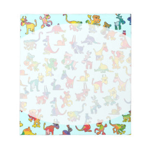 Bloc-note Carreaux de Motif Animaux Abstraits